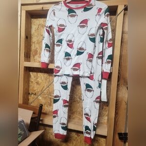 Carters NWT 2pc Childrens Festive Santa Kids Pajamas Size 12‎